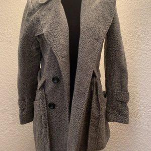 Gabriella Rocha Women’s Grey Speckled Belted Pea Coat